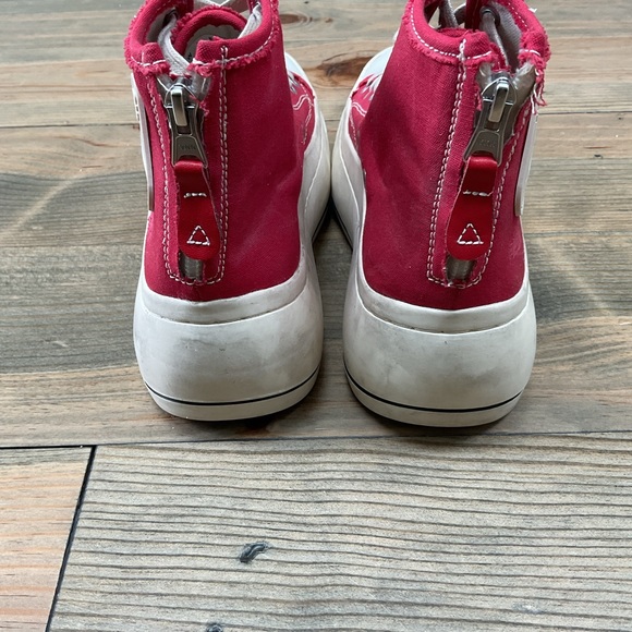 R13 KURT HIGH TOP PLATFORM SNEAKERS IN RED - Picture 7 of 10